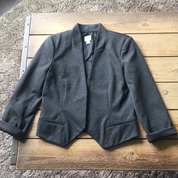 LC Lauren Conrad Jackets & Blazers - LC Lauren Conrad 3/4 Length Charcoal Blazer